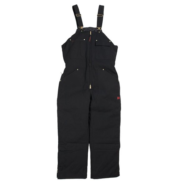 TOUGH DUCK Insulated Canvas Bib Overall -Black - Picture 1 of 2